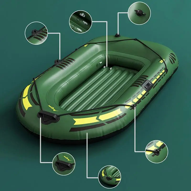 192*113*40cm Portable Inflatable Boat Canoe Fishing Kayak Rafting & Fishing Boats Raft With Oars Pump For Adults Summer Water Sports Supplies
