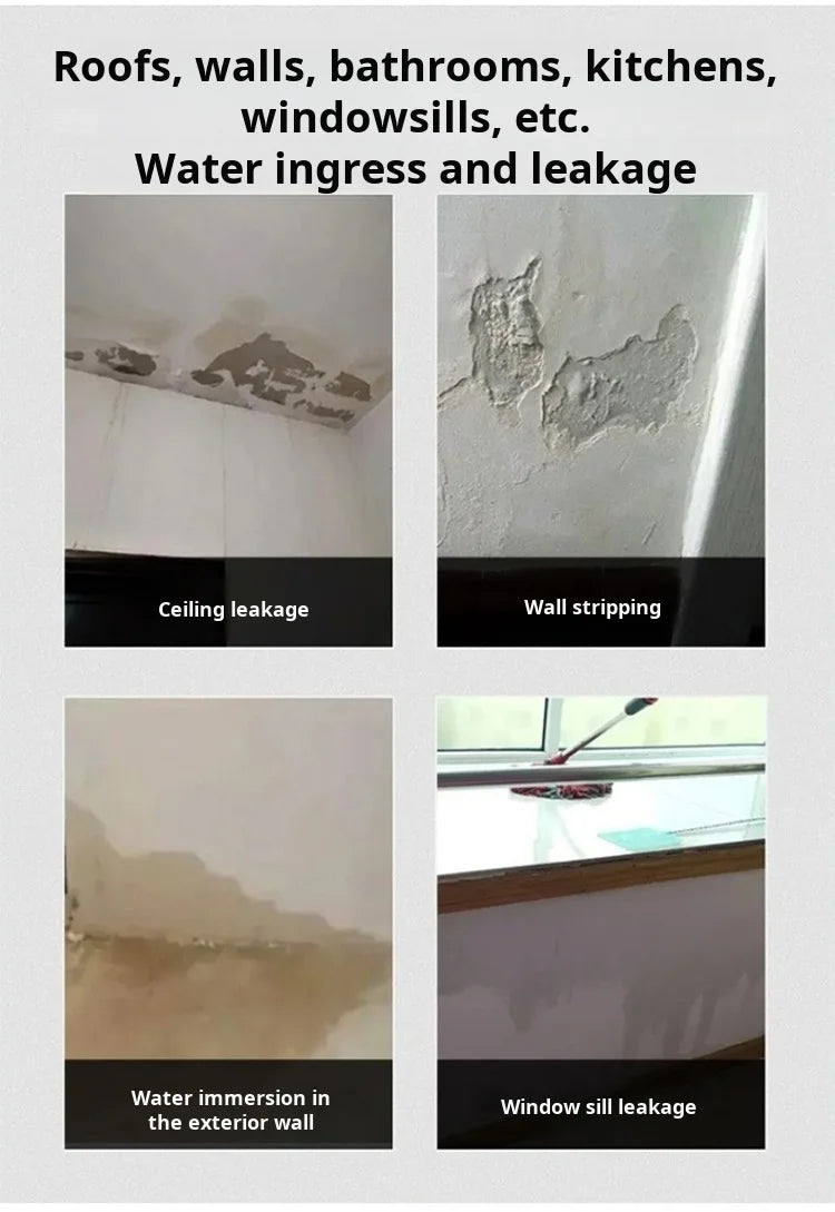 300g Waterproof Paint Don't Smash Brick Tiles Broken Exterior Wall Bathroom Waterproof Glue kitchen Leak Repair Warranty Toilet Waterproof Paint Home Repair Tools