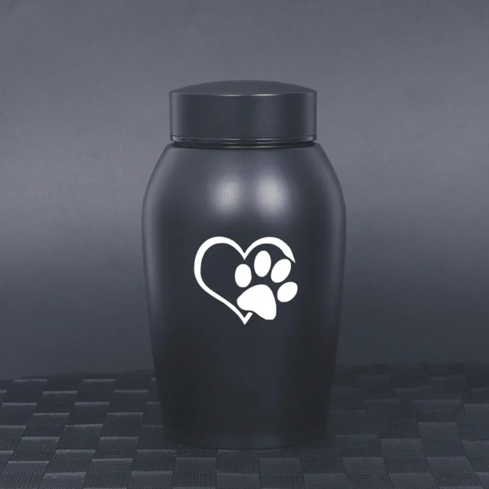 20 Styles Pets Last Farewell Columbarium Stainless Steel Pet Ashes Urn Black Moisture-Proof Memorial Pet Urn Portable Pet Cremation Urn For Small Animals