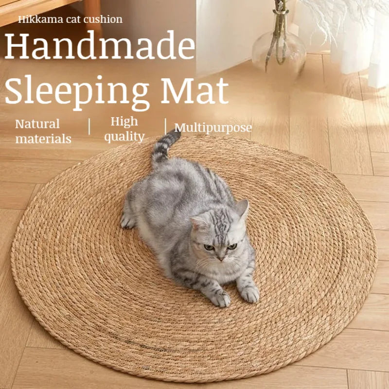NEW Arrivals 100CM Cat Scratching Board Large Claw Sharpening Cat Toys Wear-Resistant Non-Debris Scratching Basin Cat Nest Rattan Cat Sleeping Mat Pets Supplies