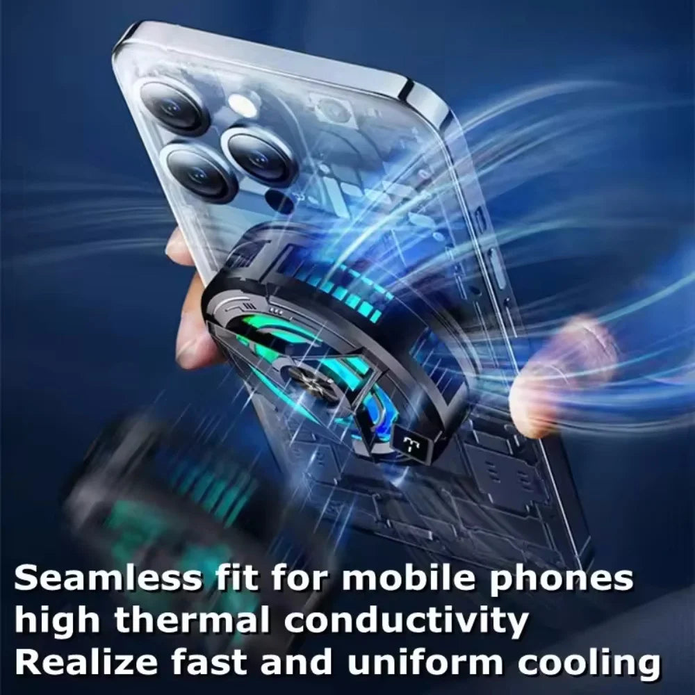 New Arrivals SL17 Magnetic Display Phones Cooler Back-Clip 2 in 1 Game Cooler Semiconductor Fast Phone Cooling Fan for IOS Android Phone Mobile Cell Phones Accessories