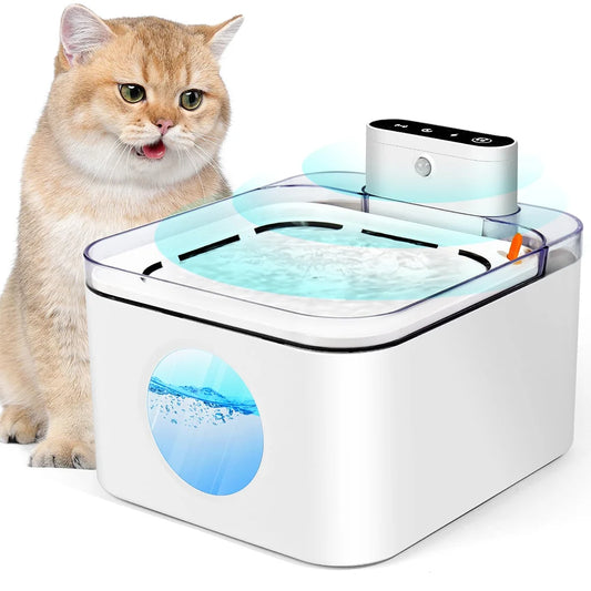 3L Automatic Cat Water Fountain USB Cable/Battery Operated Smart Sensing Sensor Dog Cat Dispenser Pet Cats Drinker with Filter