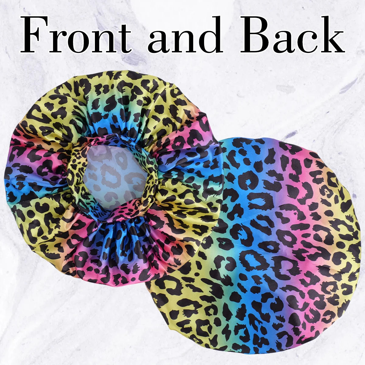 5 Colors Luxurious Women's Satin Sleep Bonnet All-Over Leopard  Nightcap for Hair Care And Fashion Style