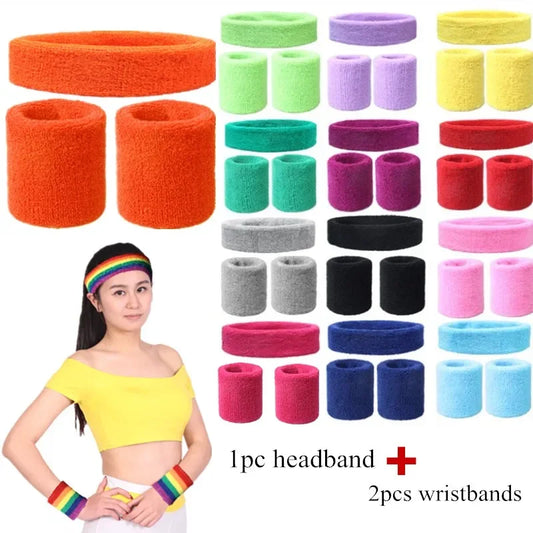 Sports Wristband Yoga Gym Elastic Headband Headband Wrist Wristbands Men's and Women's Headscarves Fitness Goods Protector Wraps