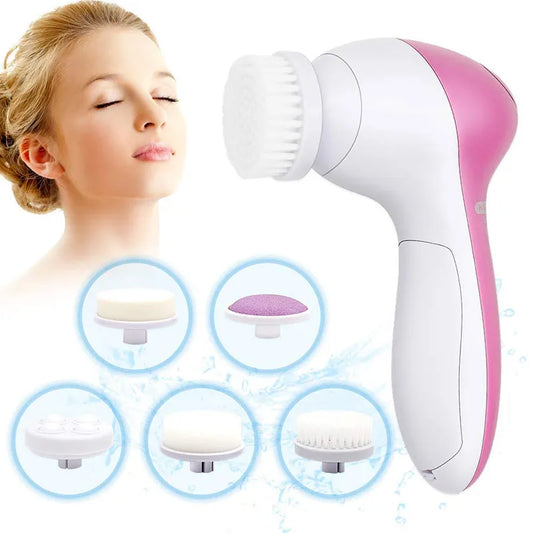 5 in 1 silicone cleanser, Deep Cleanser, pore cleanser, facial massage, skin care, waterproof makeup brush new