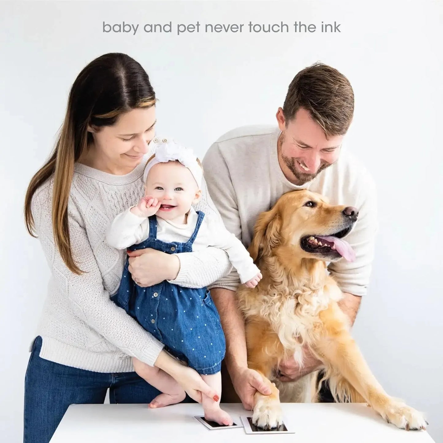 NEW Arrivals Pets Babies Paw Print Clean Touch Ink Pad, Dog Or Cat Pet Owner Keepsake, DIY Inkless Nose and Pawprint Impression Making Kit