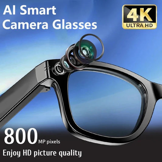 NEW 4K AI Translation Graphs English Language Smart Photochromic Glasses Multifunction Camera Bluetooth Call Voice Assistant Music Player Translate Glasses Business Meetings for Xiaomi