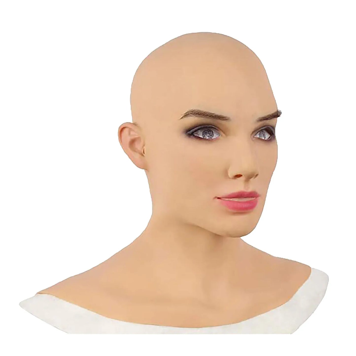 Adult Full Head Mask High Quality Female Shaped Silicone Crossdresser Headgear Halloween Cosplay Accessory Masque Horreur