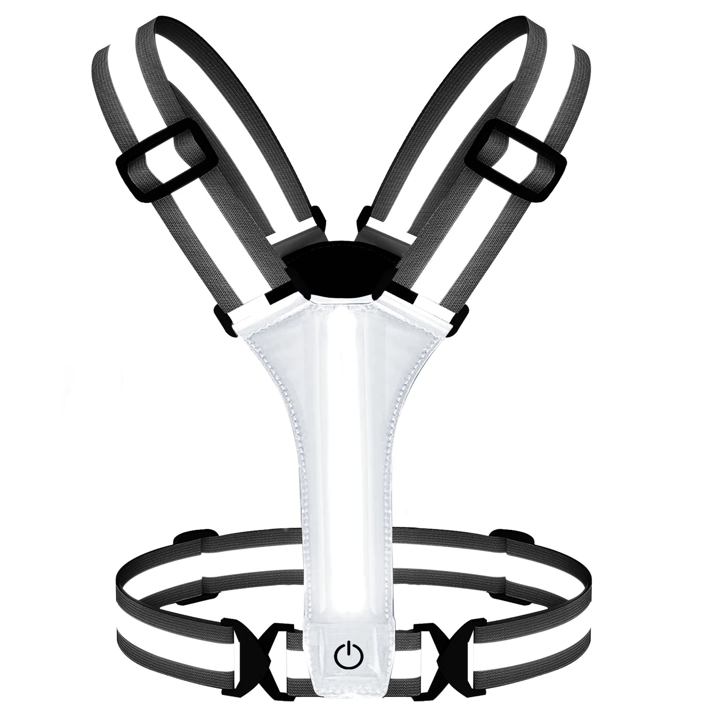 2 PCS Set 3 Colors Adjustable Reflective Security Vests Safety High Visibility Rechargeable Running Cloth For Outdoor Night Runners Cycling Sports