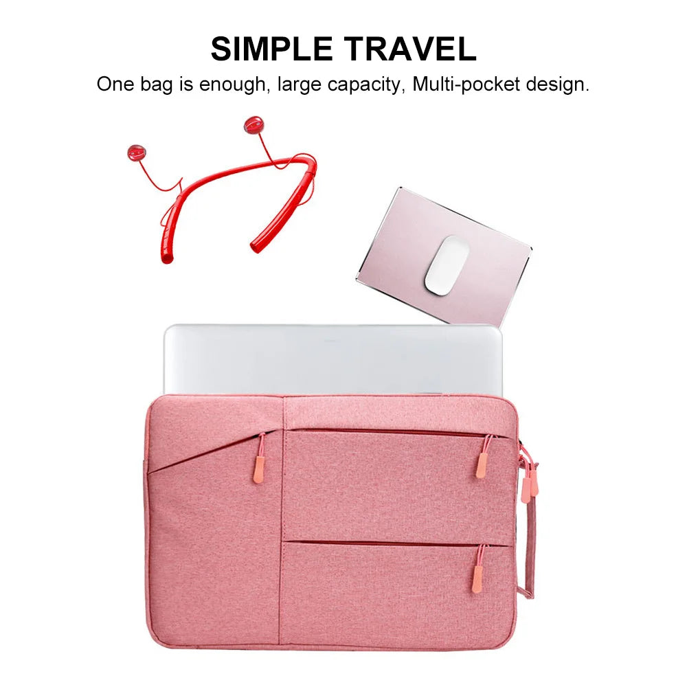 Laptop Bag Sleeve For Mac Book Air M1 Mac Book Pro M2 M3 Lenovo iPad 13 14 15 15.6 16 Inch Notebook Case Cover Tablet Accessories
