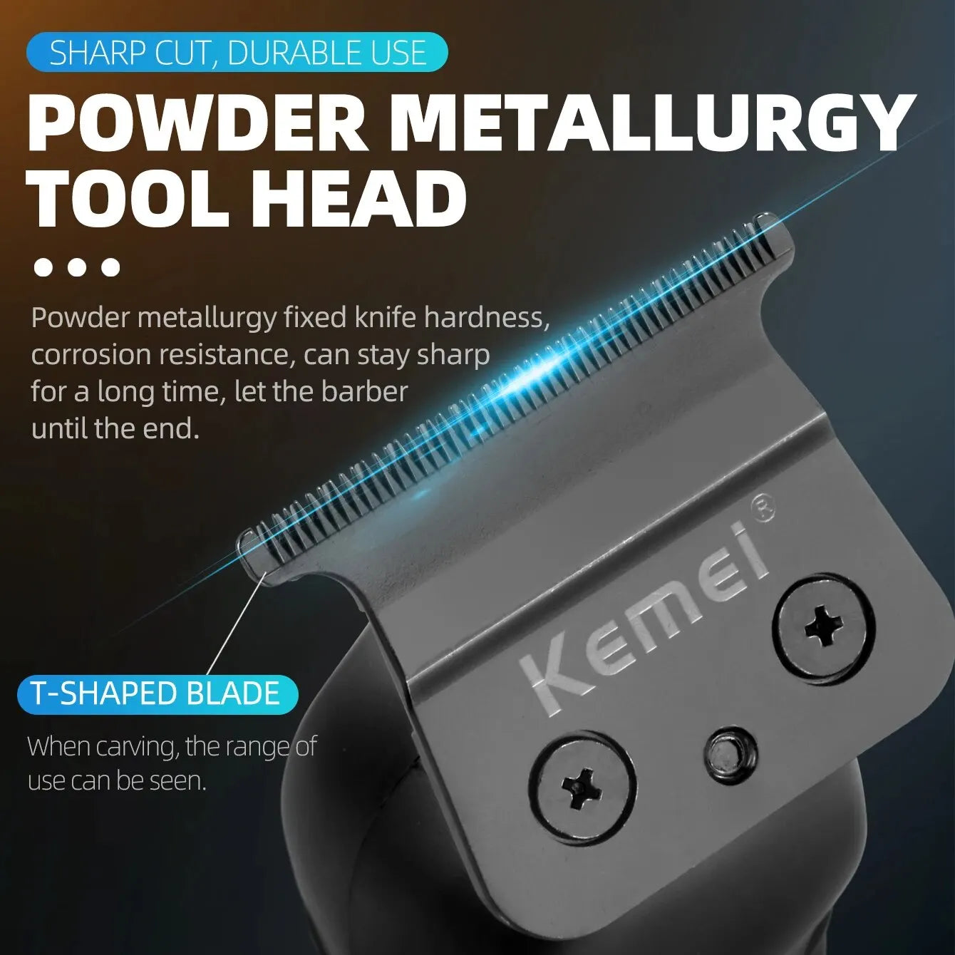 KEMEI Professional T-Outliner Beard & Hair Trimmer for MenBump Free Technology - Cordless Electric Beard Trimmer