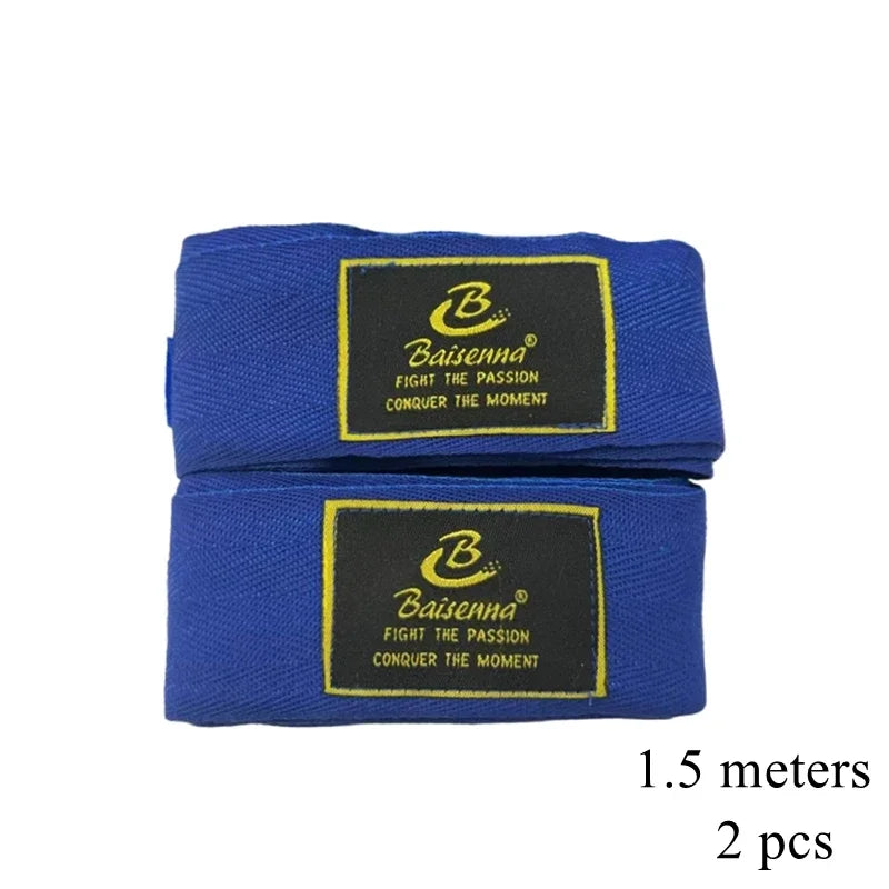 2 Rolls Set 1.5/2/3/5M Cotton Boxing Bandage for Women Men Kids Sports Strap Kick Boxing MMA Hand Gloves Wraps Belt Boxing Sports Wraps Bandage Sports Accessories