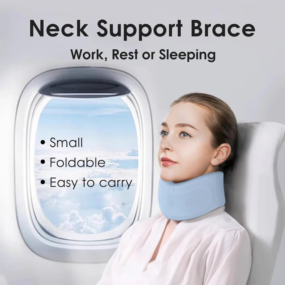 Medium -Large Size Soft Neck Brace Universal Cervical Collar for Sleeping Foam Wraps Keep Vertebrae Stable for Pain Relief of Cervical Spine Pressure Health Care Accessories