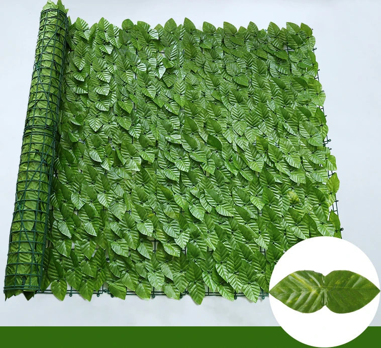 NEW Arrivals 50×500cm Leaf Fence Ivy Privacy Screen Balcony Privacy Garden Leaves Fence Artificial Hedge Apple Leaf Outdoor Fence Decoration Accessories Home Supplies