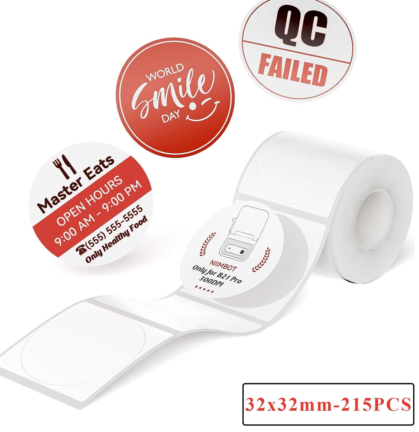 NEW Arrivals  Red & Black Dual Color Thermal Label Paper for B21 Pro Printer 300dpi Photo Paper With Adhesive Backing