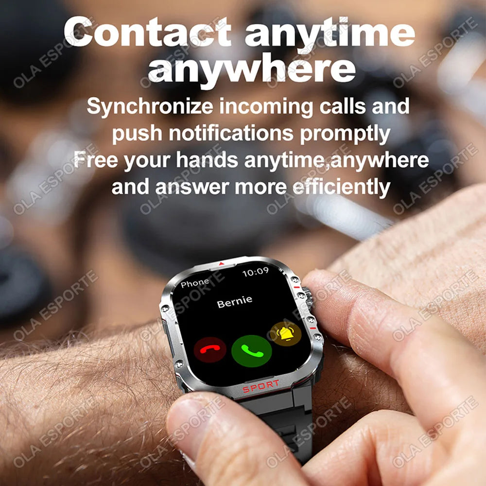 New  GPS Tracker Smart Watch For Women Men Military Amole Flashlight Waterproof Outdoor Sport Bluetooth Call Smartwatch Smart Band