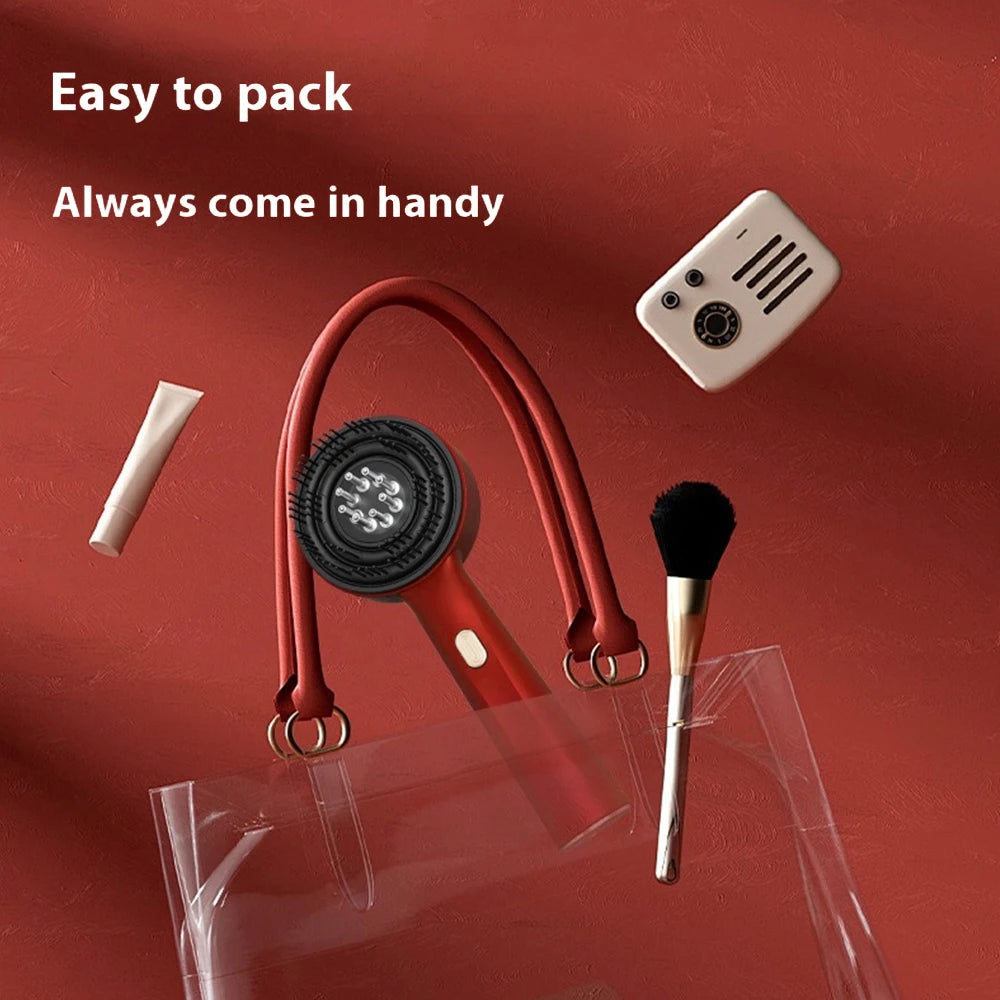 EMS Electric Massage Comb Vibration Red Light Therapy Hair Growth Massage Scalp Brush Anti Hair Loss Liquid Oil Applicator Hair Care Accessories Supplies