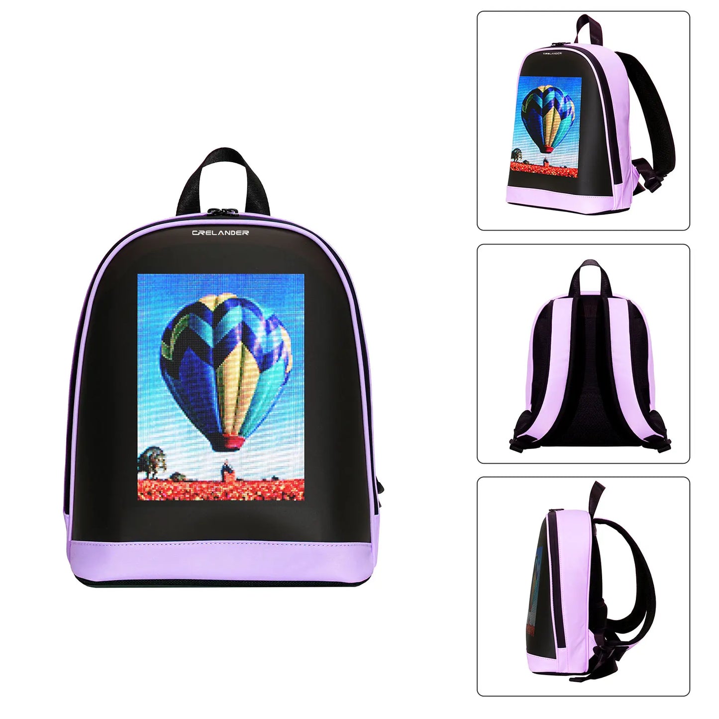 NEW Arrivals  Outdoor Travel T7 Mini  LED Advertising Display Backpack Bluetooth APP Control DIY Display Waterproof Colorful Outdoor Travel Backpacks School Bags Students Bag Smart Backpack