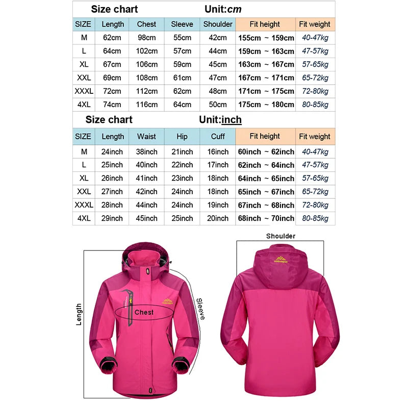 Camping Hiking Jacket Women Autumn Outdoor Sports Coats Climbing Trekking Windbreaker Travel Waterproof Purple Rosy