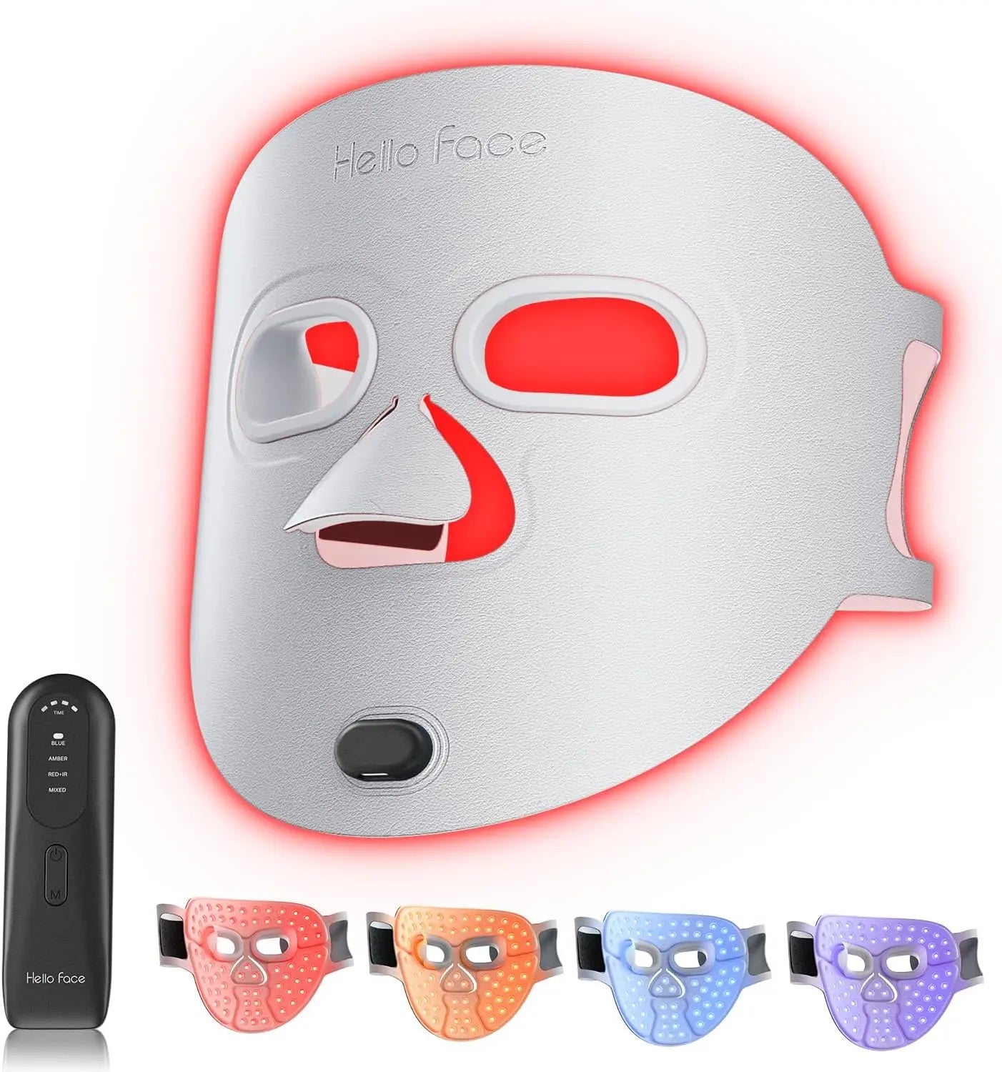 Hello New Face 510K Wireless Near-Infrared and Red Light Therapy Facial Mask For Powerful Anti-Aging Professional Ultra-light Mask 3000mAh