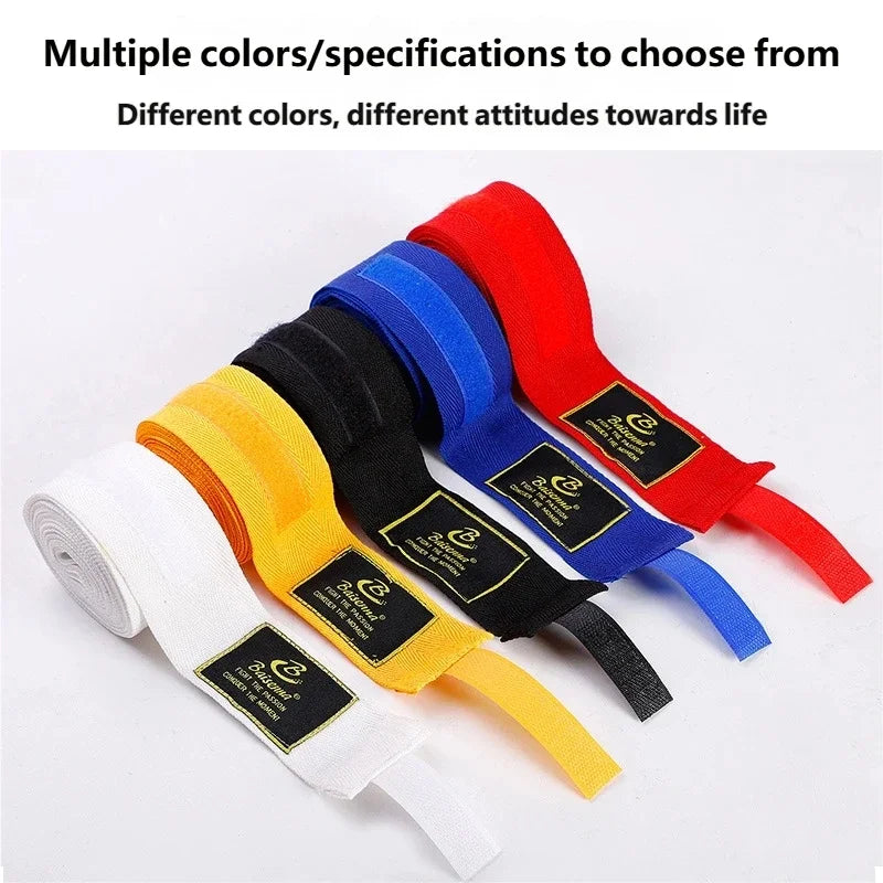 2 Rolls Set 1.5/2/3/5M Cotton Boxing Bandage for Women Men Kids Sports Strap Kick Boxing MMA Hand Gloves Wraps Belt Boxing Sports Wraps Bandage Sports Accessories