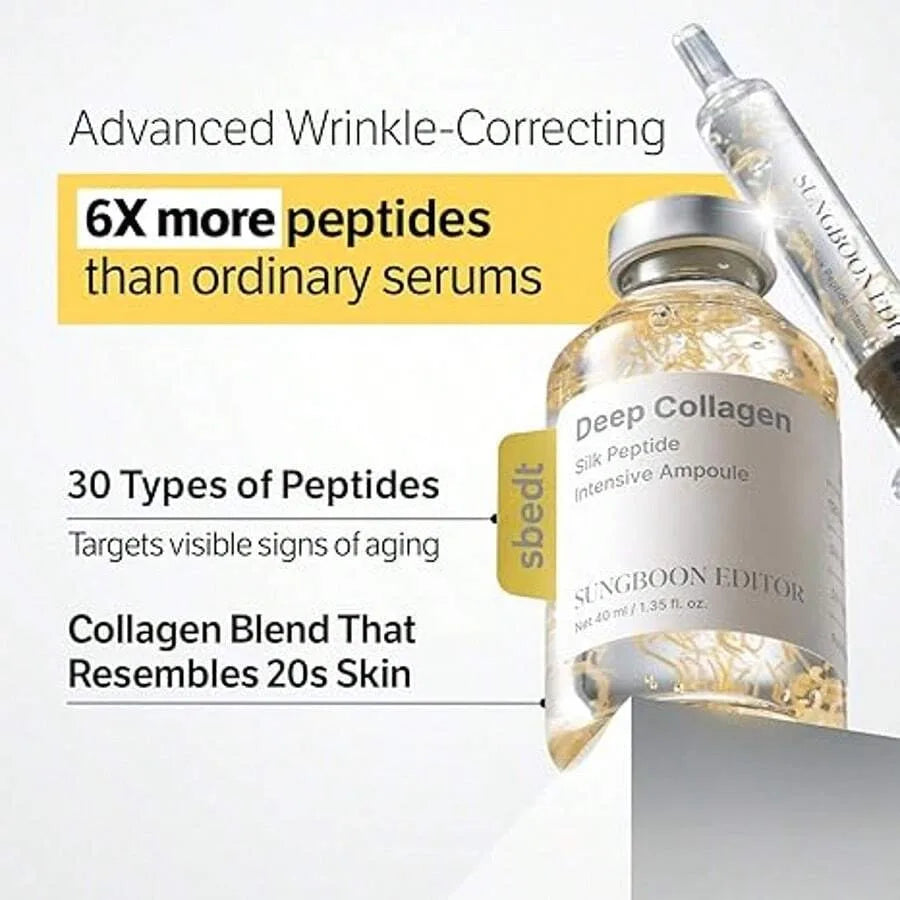 Buy 5 Get 5 Free Silk Peptide Intensive Lifting Ampoule |Anti-Aging Serum For Face With Collagen & 30 Peptide Complex  Skin Tightening & Firming Women Skin Care Supplies