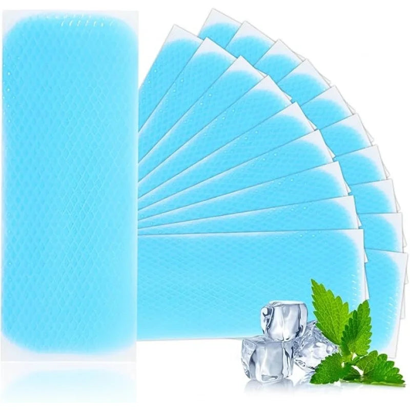 30 PCS Set Long-Lasting Cooling Gel Patches | Non-Woven Fabric, Disposable, Suitable for Outdoor Beach Travel Camping, Hiking Running Cycling Sport Activities Heat Relief Summer Cooling Supplies