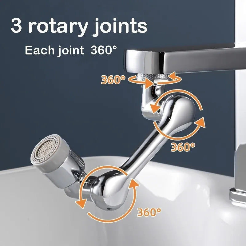 NEW Arrivals 1080° Rotatable Extension Faucet Sprayer Head 2 Spray Modes Universal Bathroom Kitchen Tap Extend Adapter Aerator Home Supplies