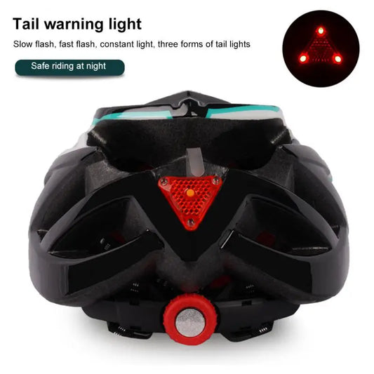 Helmet With LED Rear Light For Women Men Bike MTB With Detachable Visor Lightweight And Vented Mountain Cycling Helmet