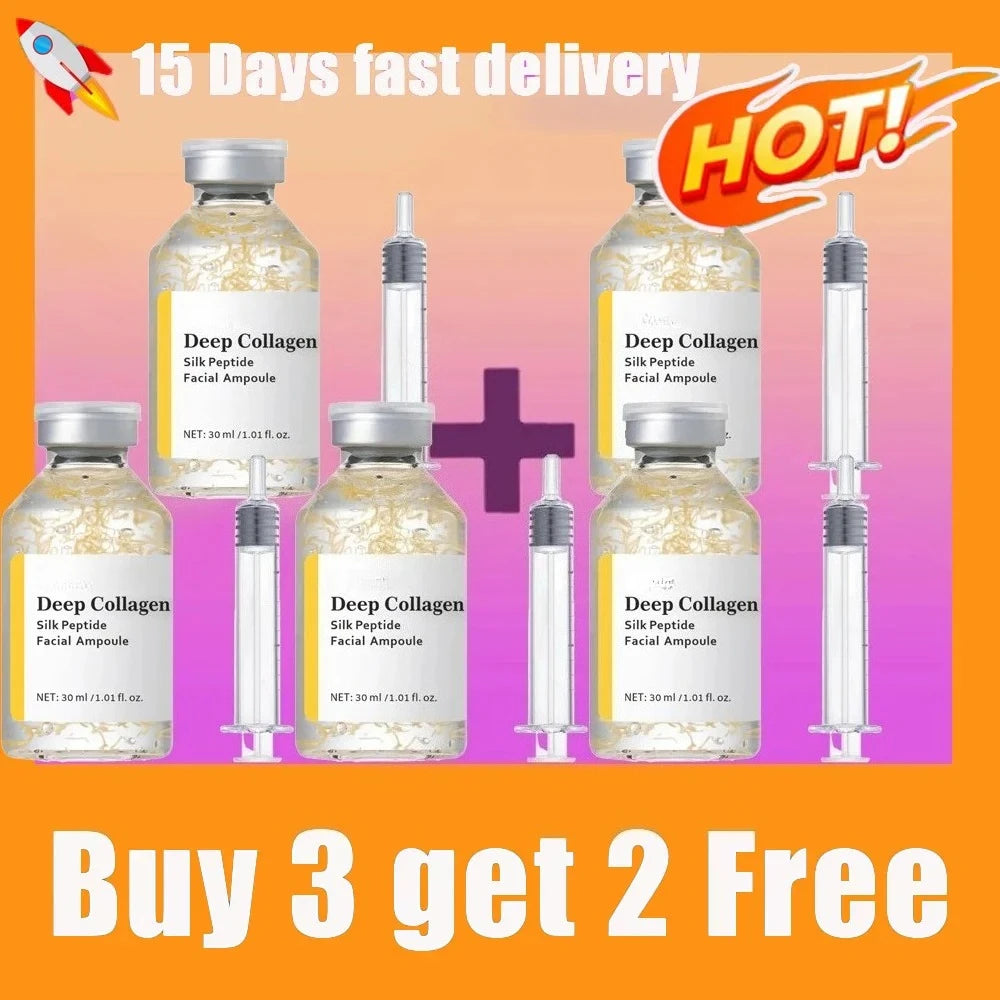 Buy 5 Get 5 Free Silk Peptide Intensive Lifting Ampoule |Anti-Aging Serum For Face With Collagen & 30 Peptide Complex  Skin Tightening & Firming Women Skin Care Supplies