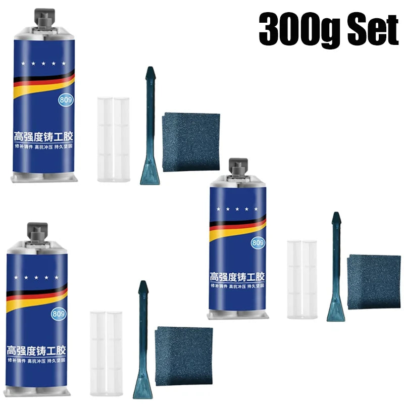 50-500gr New Metal Repair Adhesive 2 In1 Cold Welding Glue Magic Plastic Repair Casting Adhesive Heat Resistance Industrial AB Glue