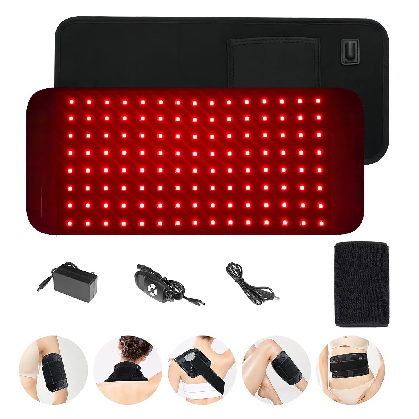 Red Infrared Light Therapy Pad LED Beauty Devices for Face and Body Back Knee Hands Feet Relief Portable 660nm 850nm  Heat Pad Women Beauty Salon Spa Accessories Products Skin Care Supplies