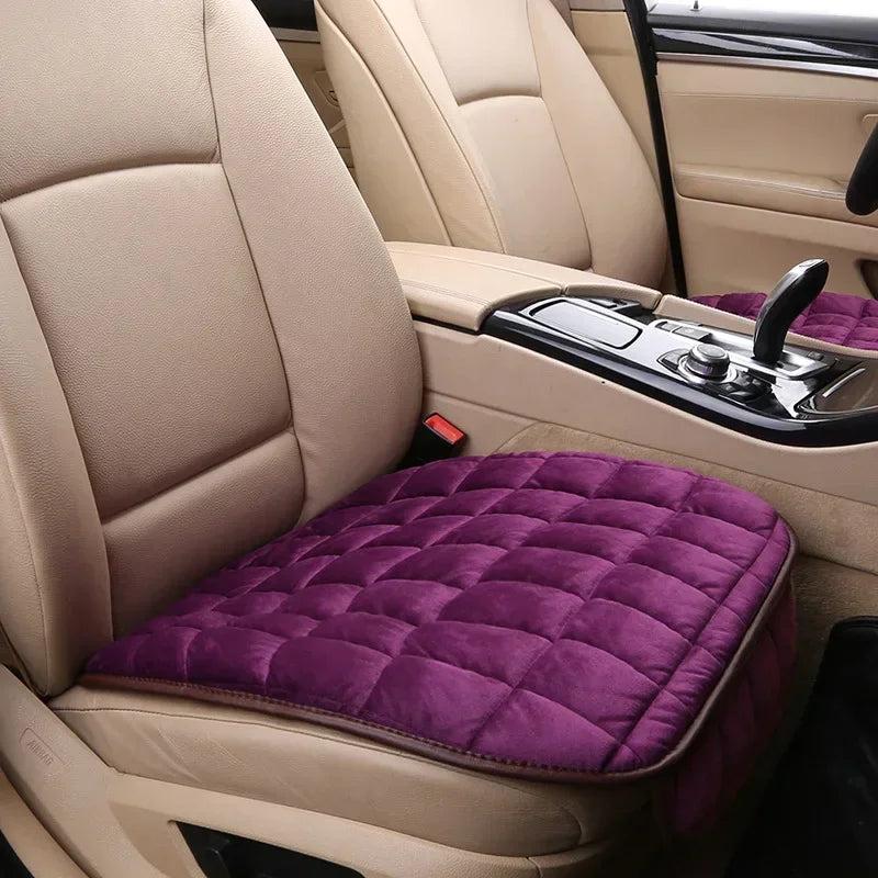 NEW Arrivals 6 Colors Universal Autumn Winter Warm Car Seat Cover Cushion with Case for Mobile Phone Wallet Holder Anti-Slip Front Chair Seat Breathable Pad Car Seat Protector Seat Covers for Cars