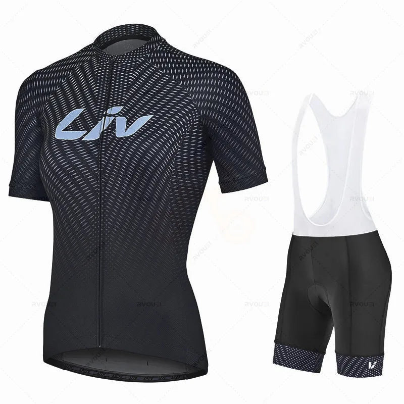 NEW Arrivals S-4XL Plus Size Professional Cycling Racing LIV PRO Cycling Jersey Set Woman MTB Bike Clothes Summer Bicycle Clothing Cycling Set Maillot Conjunto Girls Female Sports Apparel Supplies