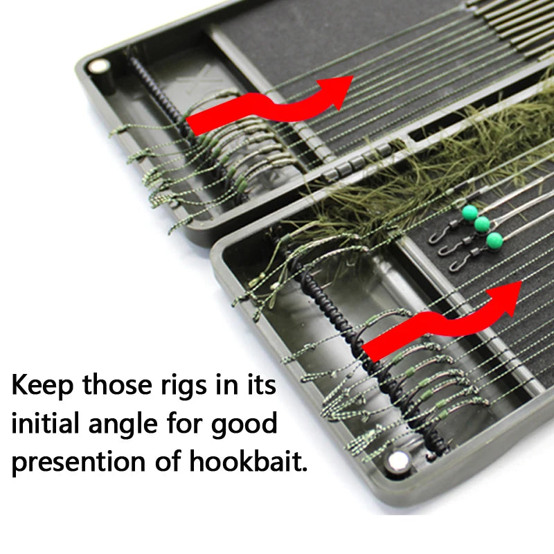 NEW Arrivals Carp Fishing Tackle Box Rig Safe Combi Soft Hook Length Hair Ronnie Zig Rig Storage System Magnetic Fishing Swivel Lines Aligner Tackle Box Lake River Fishing Accessories