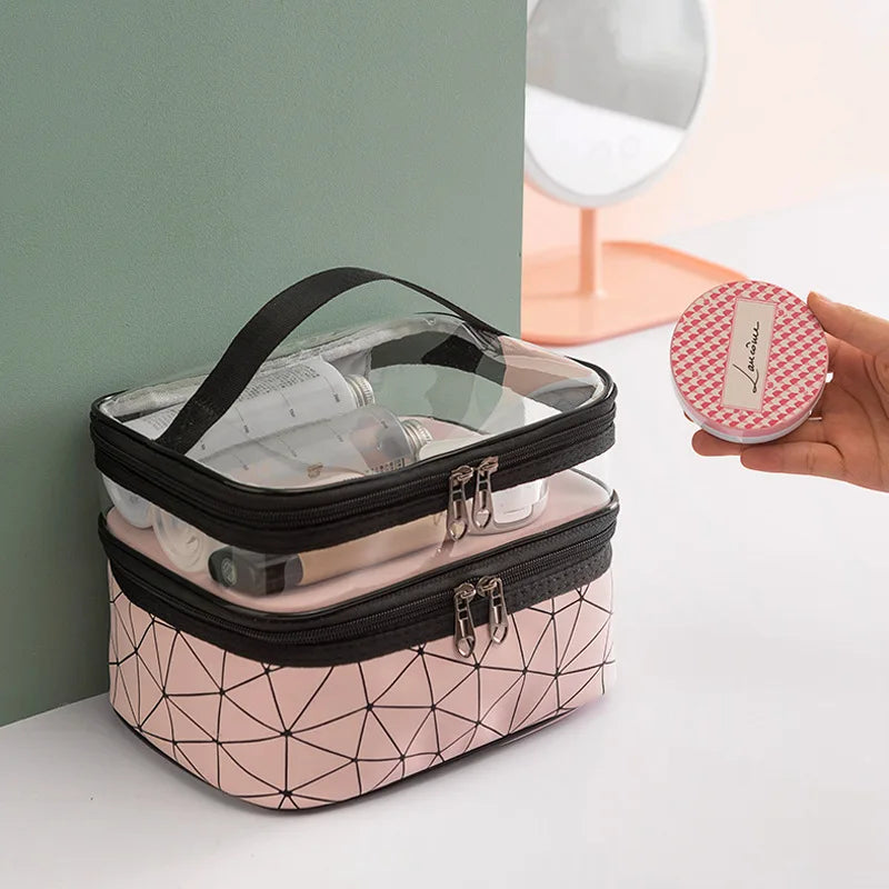Double portable large capacity makeup bag Ringer travel multifunctional toiletry bag portable storage bag