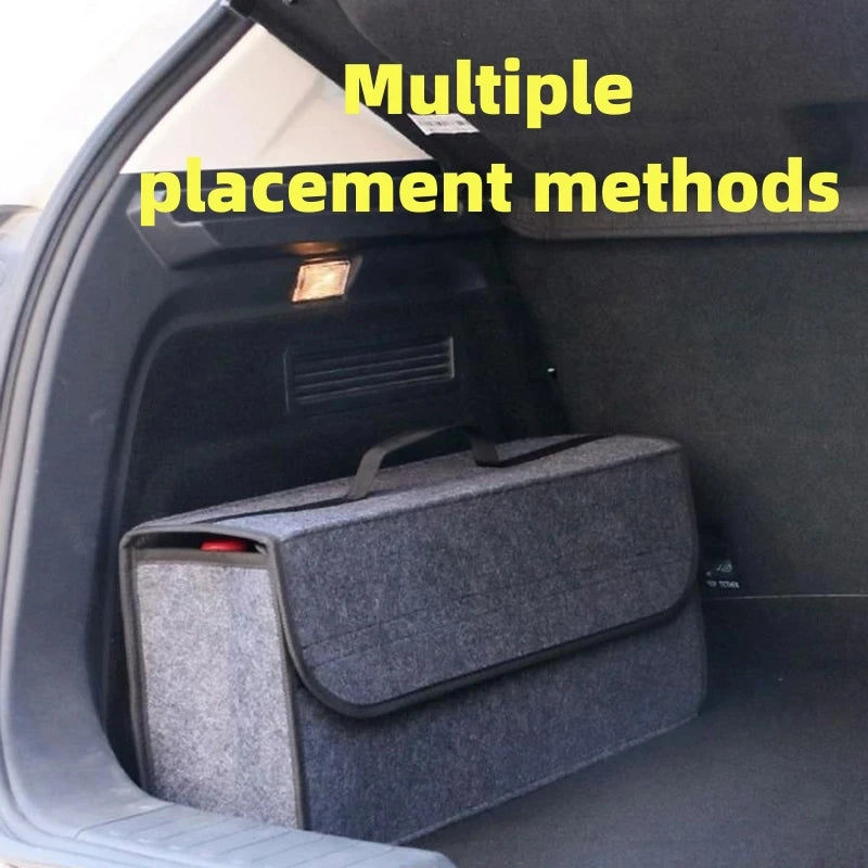 NEW Arrivals Car Trunk soft Organizer Felt Storage Box Accessories Large Anti Slip Compartment Boot Storage Organizer Tool Car Storage Bag Cars Accessories