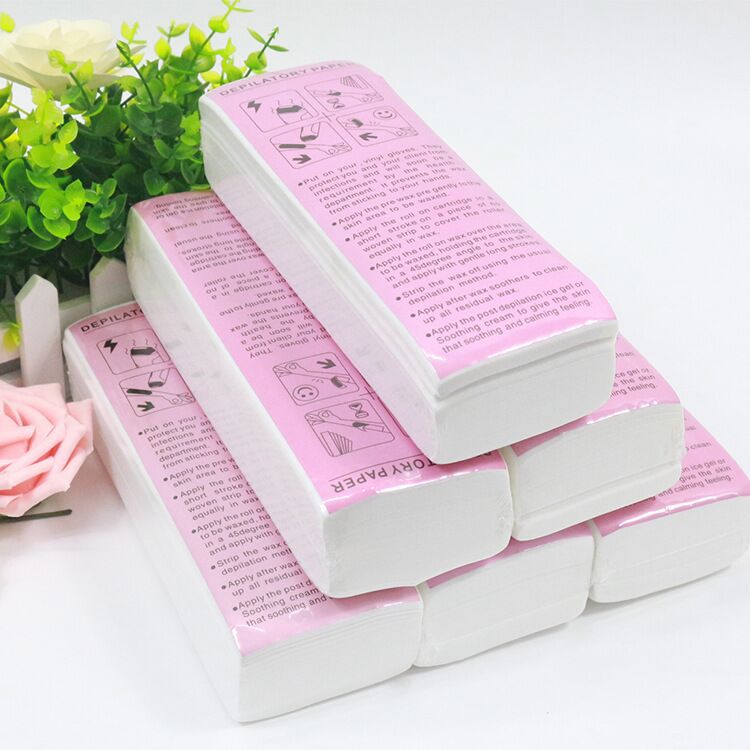 100pcs Women Men Hair Removal Wax Paper Nonwoven High Quality Body Leg Arm Hair Removal Epilator Wax Strip Paper Roll