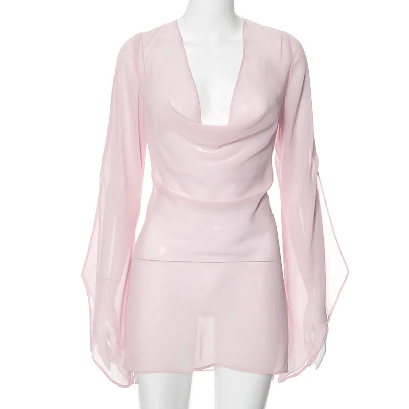 NEW Arrivals UK Size Sexy Casual Long Sleeve Sexy Fashion Mini Party Night Club Women Dress Summer Cover Up Loungewear Bodycon Backless Dress
