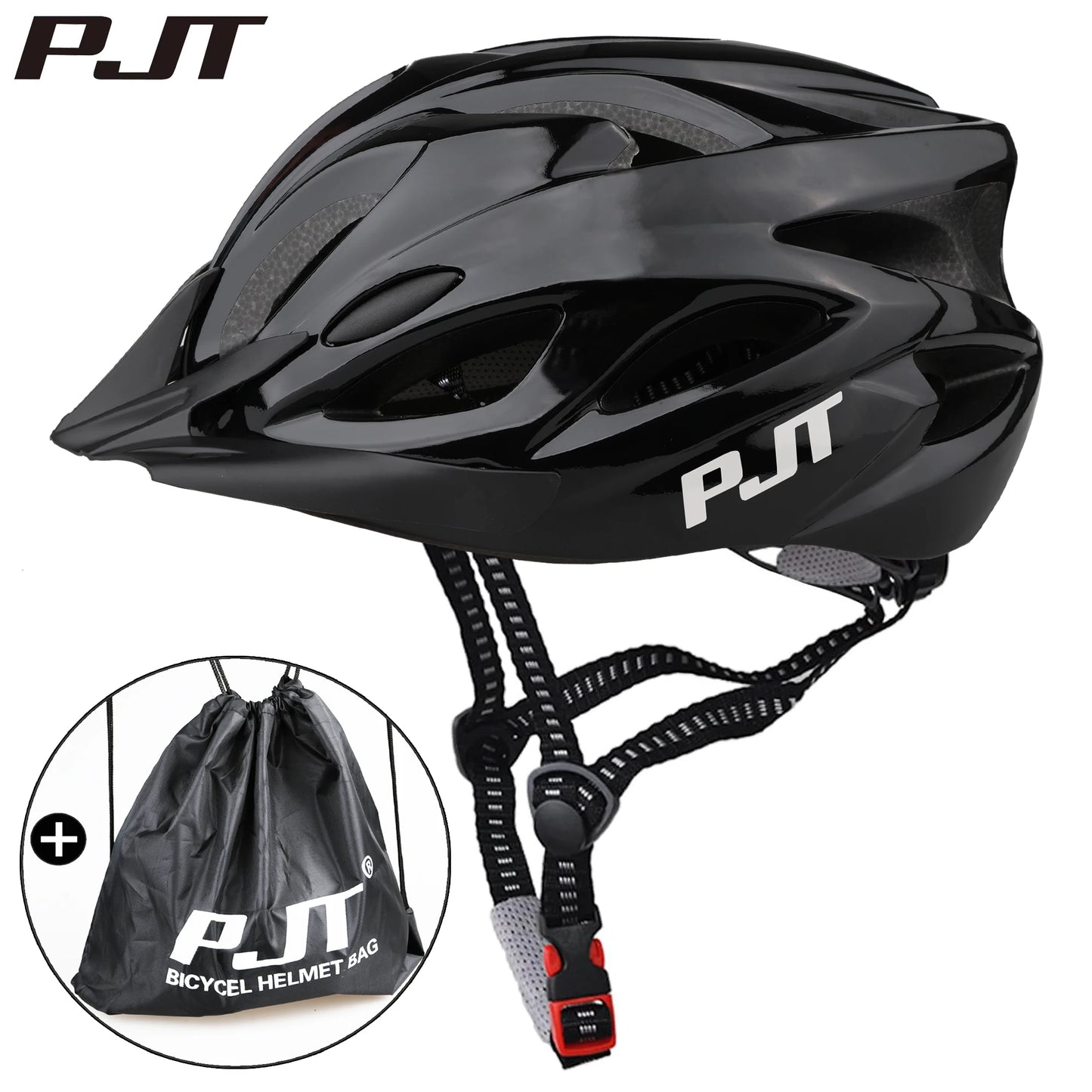 5 Colors PMT Cycling Helmet + Bag Set Comfort Lining Lightweight Hollow Riding Safety Cap Head Protection Bicycle MTB Helmets Men Women Bike Helmet