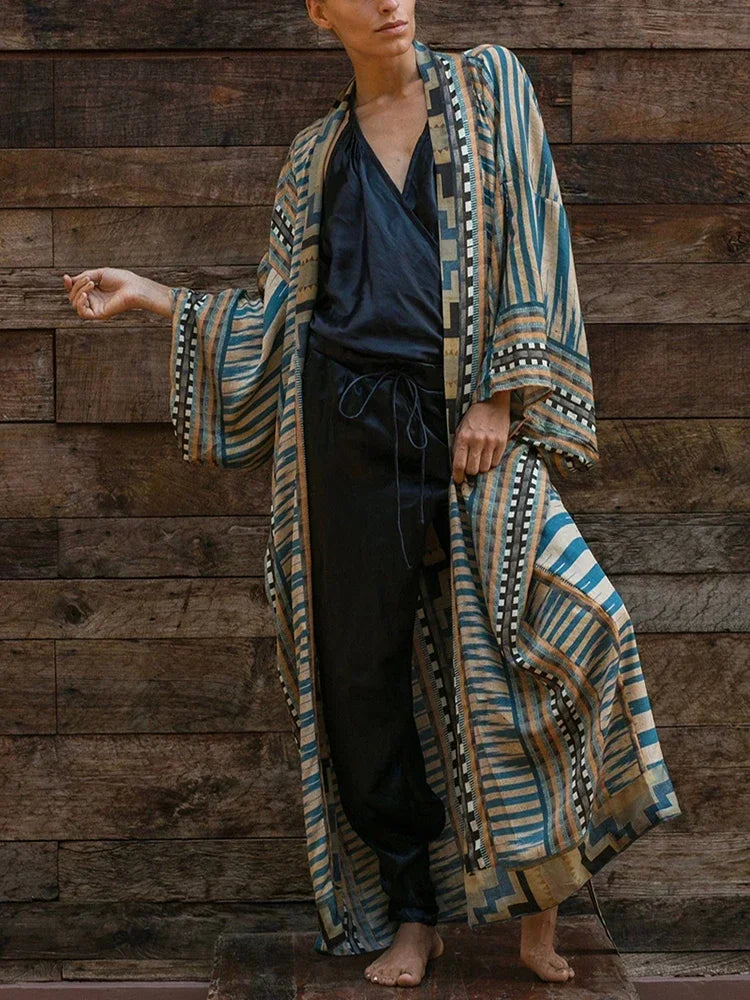 BRAND NEW 10 Colors/Patterns Luxury Beach Rayon Kimono Cover-Up Loose Swimsuit Cover Up Front Open Belt Kaftan Beach Pareo Dress Tunic Beach Wear