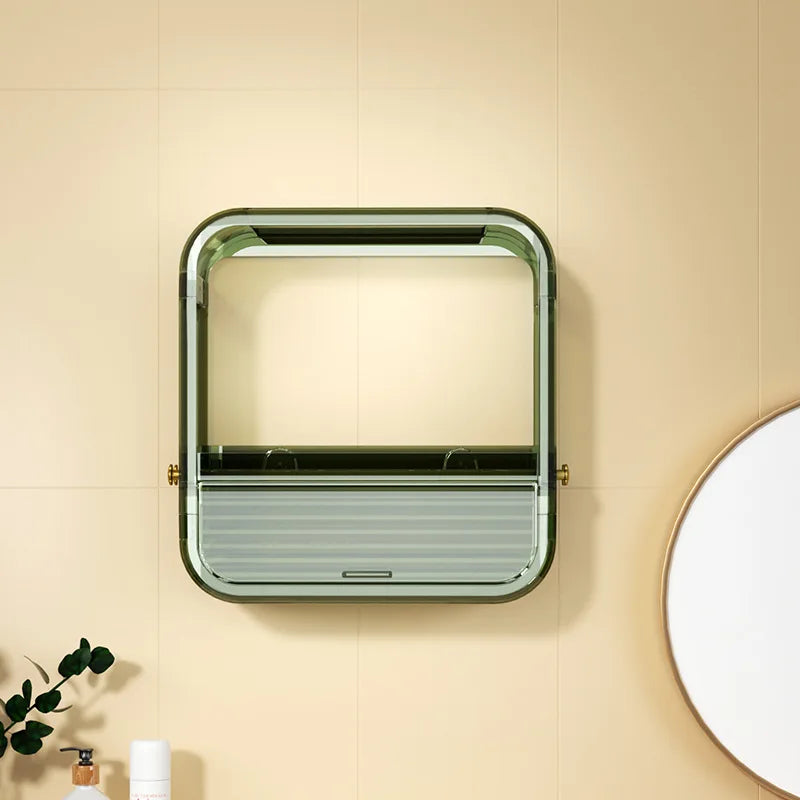 Bathroom Wall Shelf Multifunctional Double-Layer Make Up Organizer Storage Rack  Plastic Desk Shelf Cosmetic Sundries Organizer