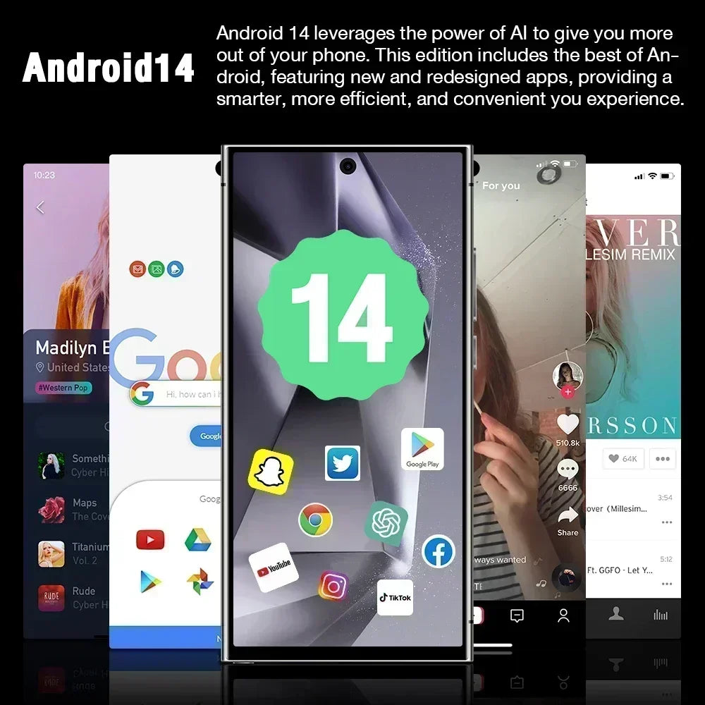 NEW S27 Ultrar 5 Colors Ultra Original Intelligent 5G Global Version Dual Card Dual Standby System 7.3inch 8000mAh Battery Android 14,  22 G + 2T