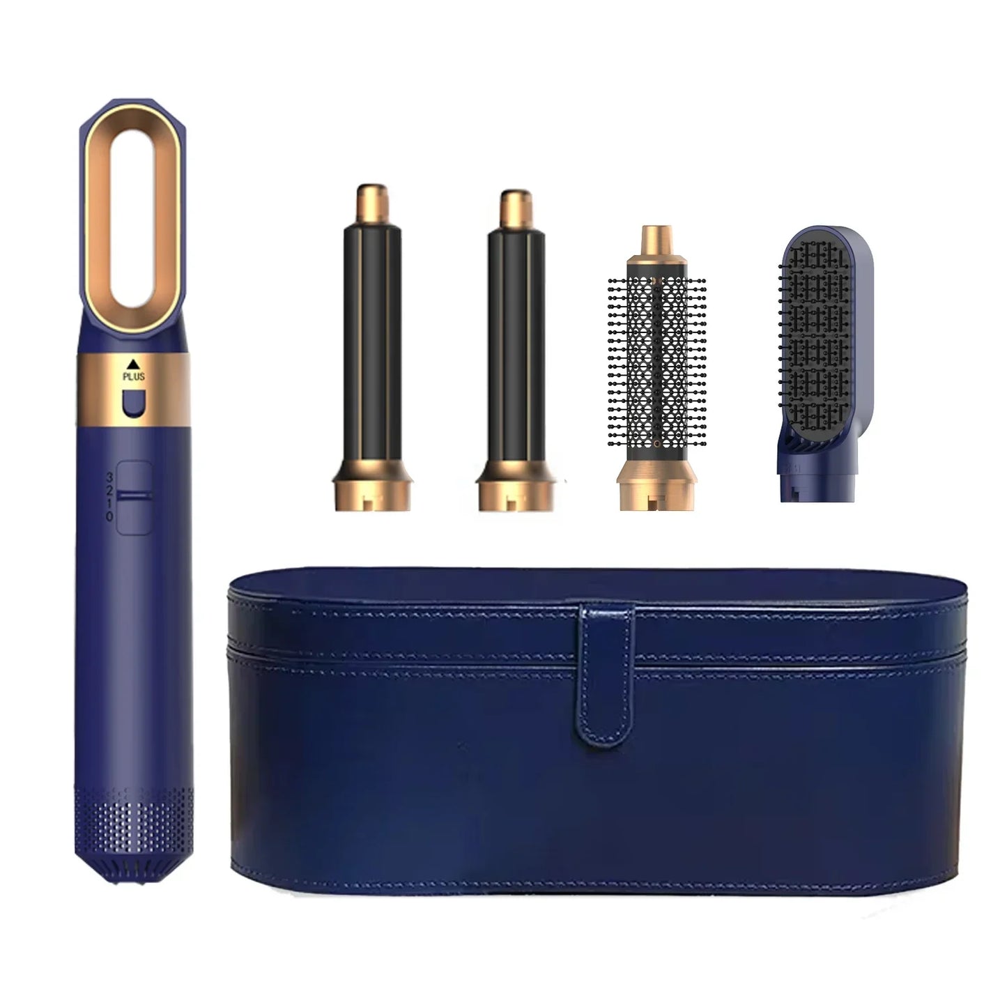 5 In 1 Set Hair Dryer And Hot Air Comb Brush With Curling Iron Hair Straightener For Fast Drying Curling Straightening And Styling Women Beauty Salon Spa Accessories Hair Care Tools Set Kit