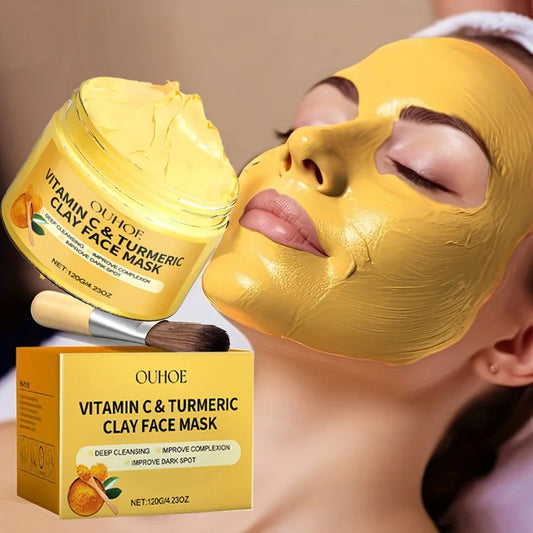 NEW Arrivals Vitamin C Exfoliating Korean Facial Mask Turmeric Exfoliating Mask Improve Pore Deep Cleaning Skin Care Products