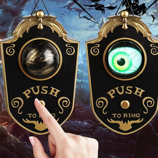 Halloween Decoration One-Eyed Doorbell Horror Props Ghost's Day Glowing Home Hanging Electric Luminous Sounding Eyeball Doorbell