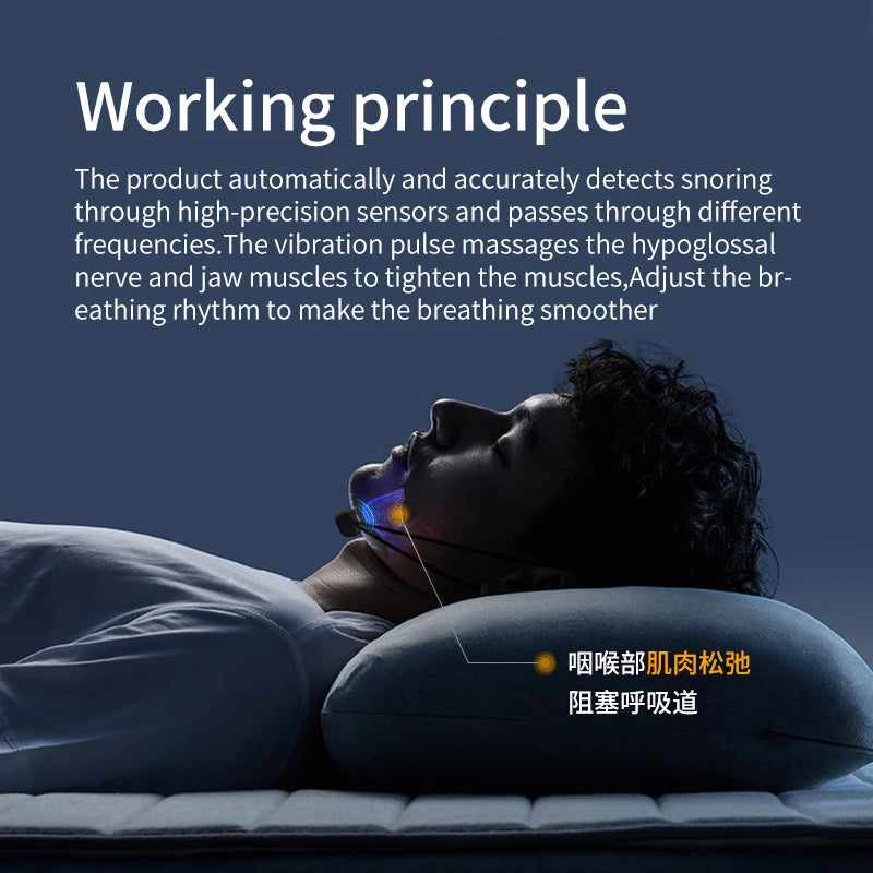 Anti Snore Device Smart Improve Sleeping Electric EMS sleep Apparatus Snoring Stopper and apnea USB Generation Pulse Technology