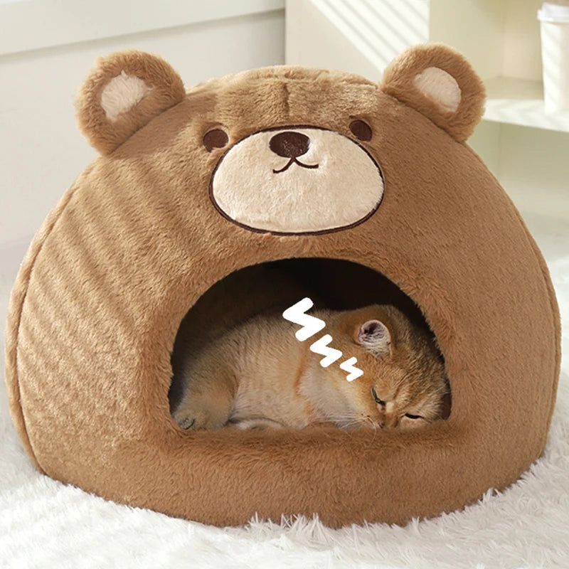 Cats House Dogs Bed Indoor Sleeping Bed Soft Cat Cave Winter Warm Kitten Nest Puppy Kennel Pet Products