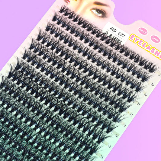 280 PCS Individual Lashes Cluster DIY Lash Clusters 10D 20D 30D 40D D Curl 9-16mm Cluster Lashes DIY Individual Eyelashes Lashes