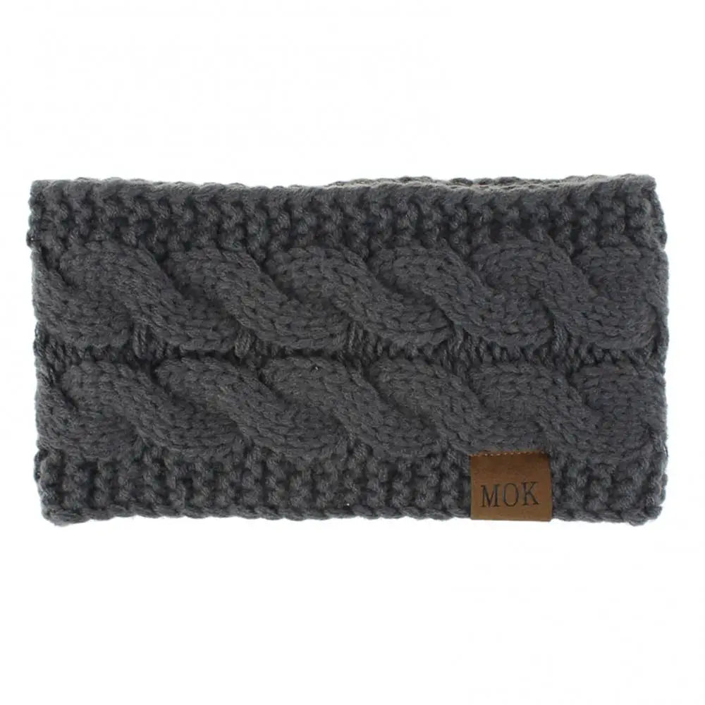 NEW Arrivals 12 Colors Winter Thicken Knitting Woolen Yarn Wide Headband For Women Plush Lined Headwrap Turban Hairbands Keep Warm Female Ear Warmers